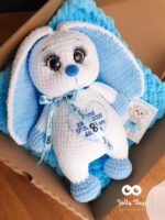 Nimeline suur jänes, käsitöö mänguasi, katsikukingitus sünniandmetega - Image 5