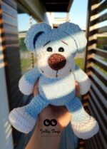 Personalised blue dog. Crochet doggy - Image 3