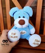 Personalised blue dog. Crochet doggy - Image 4