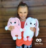 Nimeline suur jänes, käsitöö mänguasi, katsikukingitus sünniandmetega - Image 4