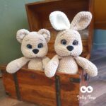 Brown / milky white bunny with special ears. A gender-neutral gift Unisex gift - Image 5