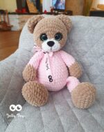 Teddy girl in pink pajamas. Personalised teddy bear - Image 2