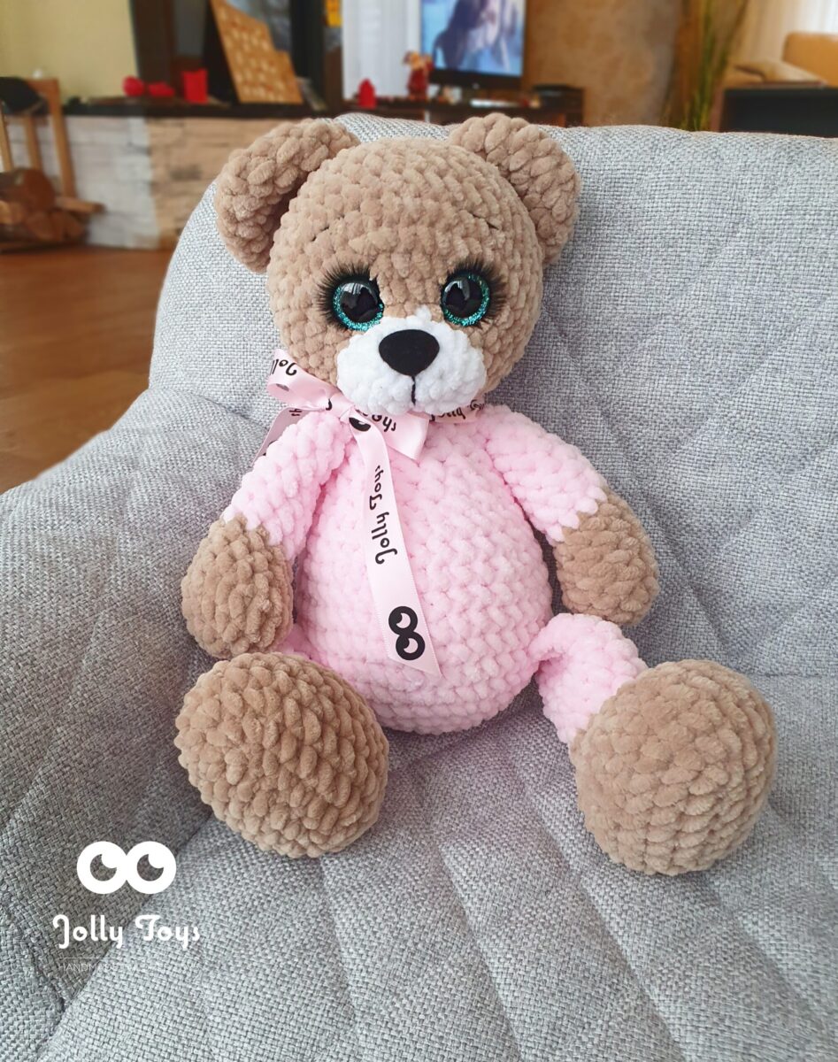 20211219_140831_1639934765967-scaled-e1639935177392.jpg Teddy girl in pink pajamas. Personalised teddy bear - Image 2