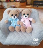 Teddy girl in pink pajamas. Personalised teddy bear - Image 3