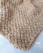 Baby blanket animal color white and brown