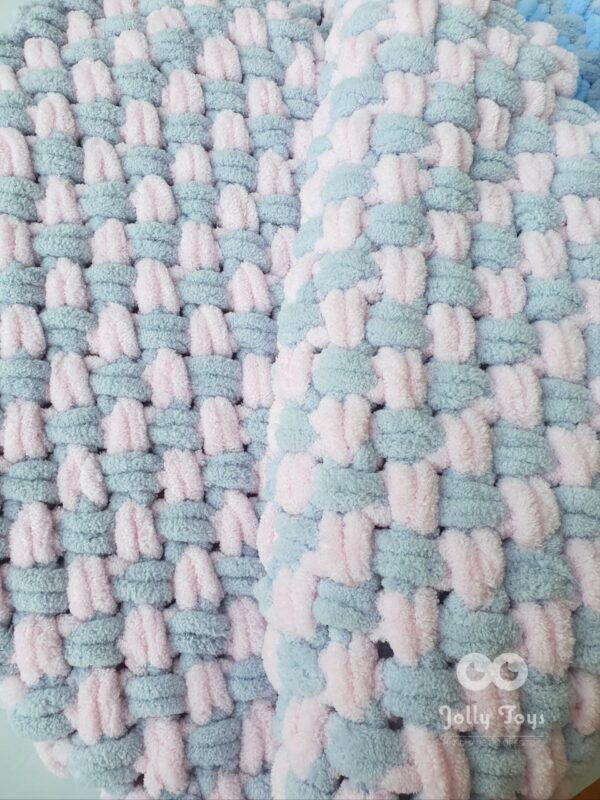 20220129_112315_1643479535399 Pink/gray set: baby blanket and bunny - Image 8