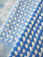 Baby blanket blue/white - Image 3