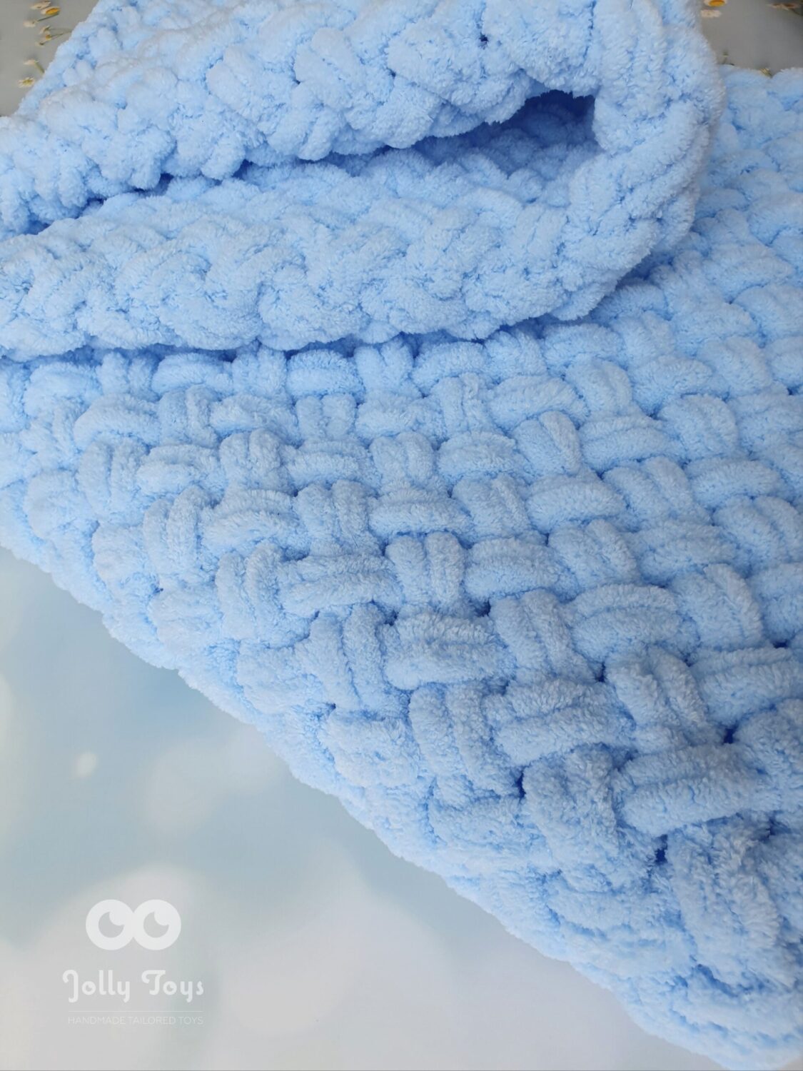 20220129_114059_1643476761895 Blue set: personalised bunny with baby blanket - Image 5