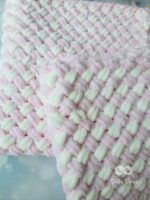 Pink/white set: baby blanket and bunny - Image 6