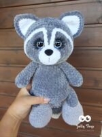 Personalized crocheted raccoon