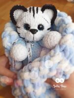 Personalised white tiger in blue pajamas- sleep guard - Image 2