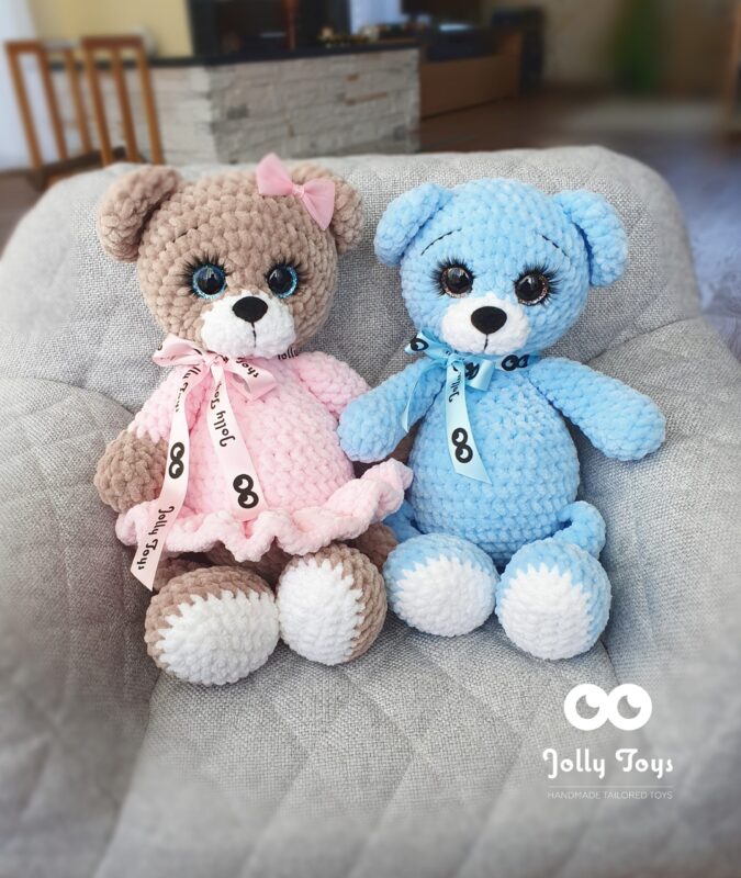 20221031_094811_1667206718664 Blue teddy bear. Personalised toy - Image 3