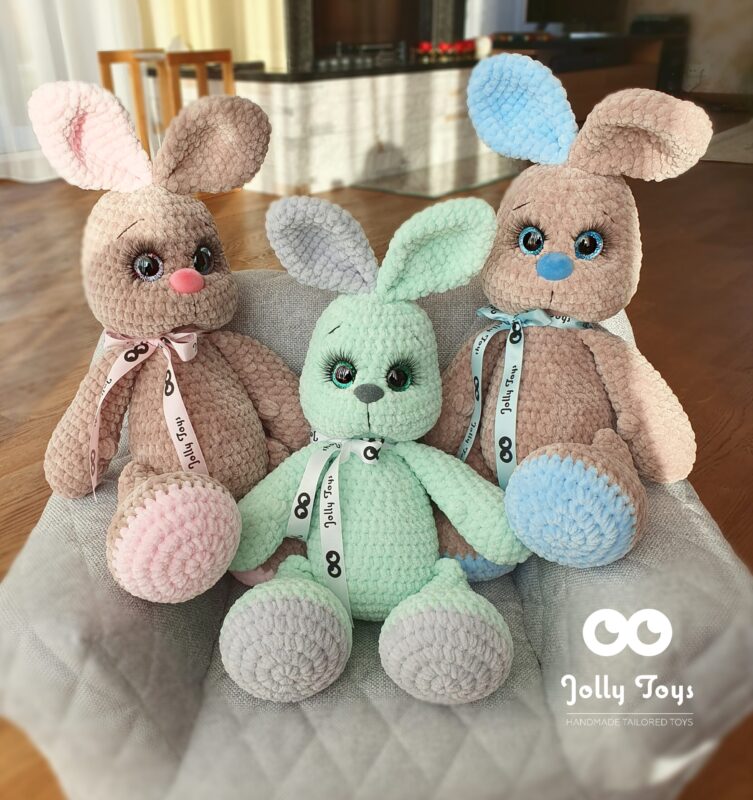 20221119_115017_1668852607978 Brown / pink bunny, Toy with name and date of birth - Image 3