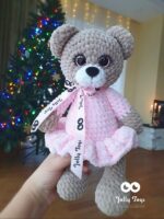 Brown teddy girl. Personalised toy - Image 2