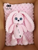 Pink bunny with long ears. Personalised gift - Image 3
