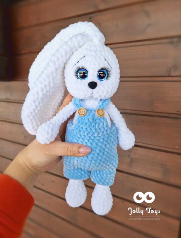 20230228_124014_1677583189940 White / blue tall bunny boy. Personalised gift - Image 5