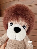 Lion with a silky mane, personalised crochet toy - Image 3