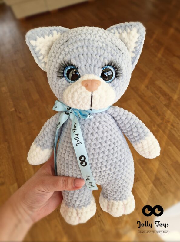 20230409_190230_1681057378167 Big grey cat, symbol of the year 2023 personalised toy - Image 4