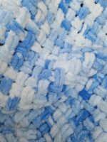 Set for a boy: white/blue bunny and baby blanket - Image 3