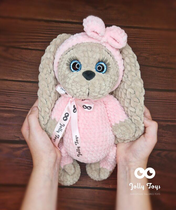 20230901_150605_1693591786558 Dog girl with a headband in a pink pijama Personalised toy - Image 2