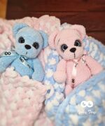 Blue teddy bear, name gift, bear - Image 7