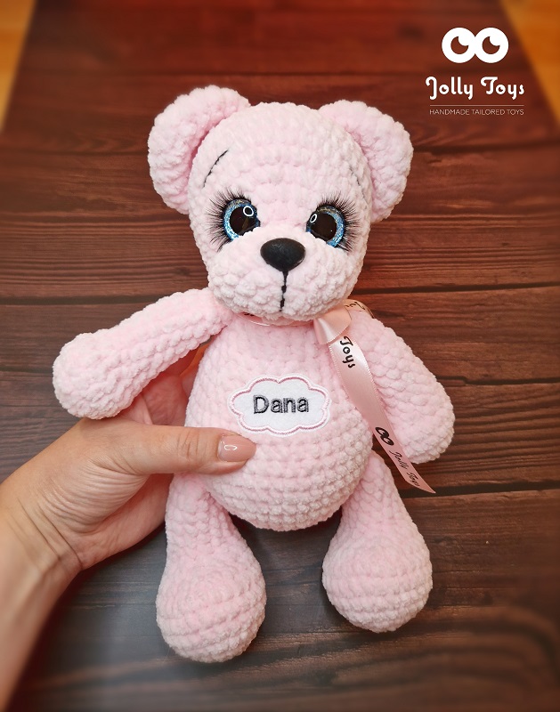 20230902_172236_1693667416221_1693667492980 Pink teddy bear, name gift, bear - Image 1