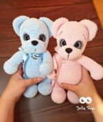 Blue teddy bear, name gift, bear - Image 6