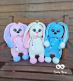 Big pink bunny with name and date of birth - Image 3