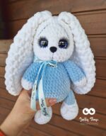 White/blue bunny. A personalized gift - Image 3
