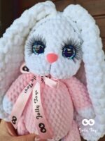 White/pink personalised bunny - Image 2