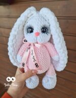 White/pink personalised bunny