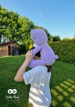 Personaliseeritud mänguasi, lilla karu, kingitus enneagsetele lastele