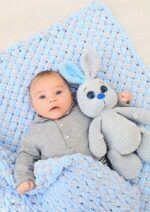 Baby blanket gray and blue - Image 2