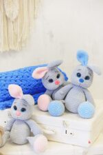 Personalised gray and blue bunny - Image 5
