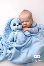 Blue rabbit with long ears. A memorable gift