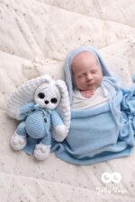 White/blue bunny. A personalized gift