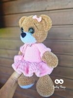 Teddy girl in a pink dress. Personalized toy - Image 2