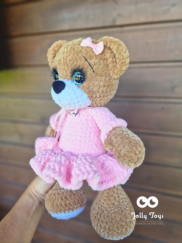 1000072647 Teddy girl in a pink dress. Personalized toy - Image 2