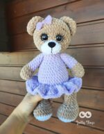 Lavender bear girl. Named teddy girl