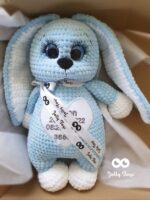 Big pink bunny with name and date of birth - Image 4