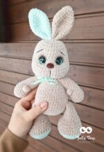 Little bunny named Beige/mint green