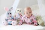 Personalized bunny gray and mint Unisex Babyshower gift (kopeeri) - Image 3
