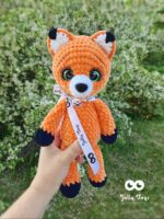 Adorable fox Personalised crochet toy