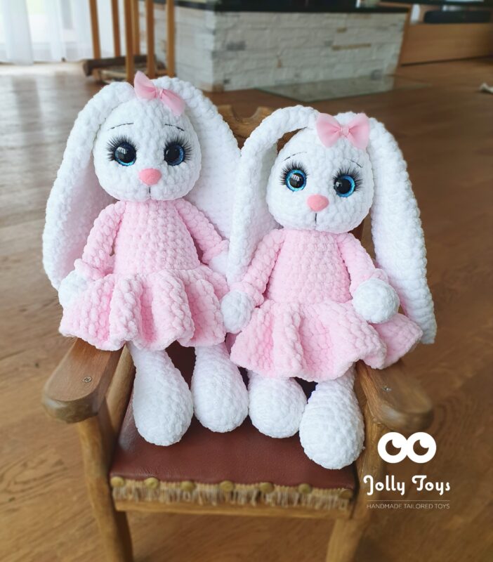 20220726_180403_1658852335177 Pink / white set: baby blanket and bunny - Image 3