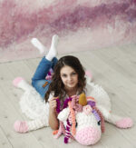 Käsitöövaip, lastevaip, pehme võluv ükssarvik Heegeldatud vaip