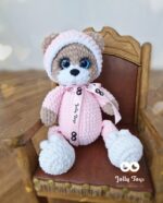 Sleepy teddy in pink pijama - Image 2