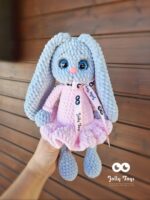 Pink/gray set: baby blanket and bunny - Image 7