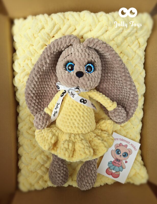 20230325_153549_1679753741770 Yellow set: baby blanket and bunny - Image 4