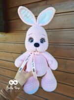Pink/white rabbit Personalised gift - Image 2