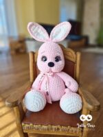 Pink/white rabbit Personalised gift